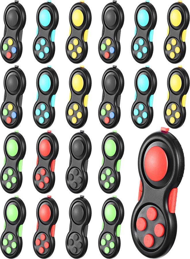 Woanger 24 Pcs Pad Classic Retro Controller Game Pad Controller Handheld Sensory Educational Toy for Relieving Stress ADHD ADD OCD Autism Anxiety(Solid Style) - Image 1